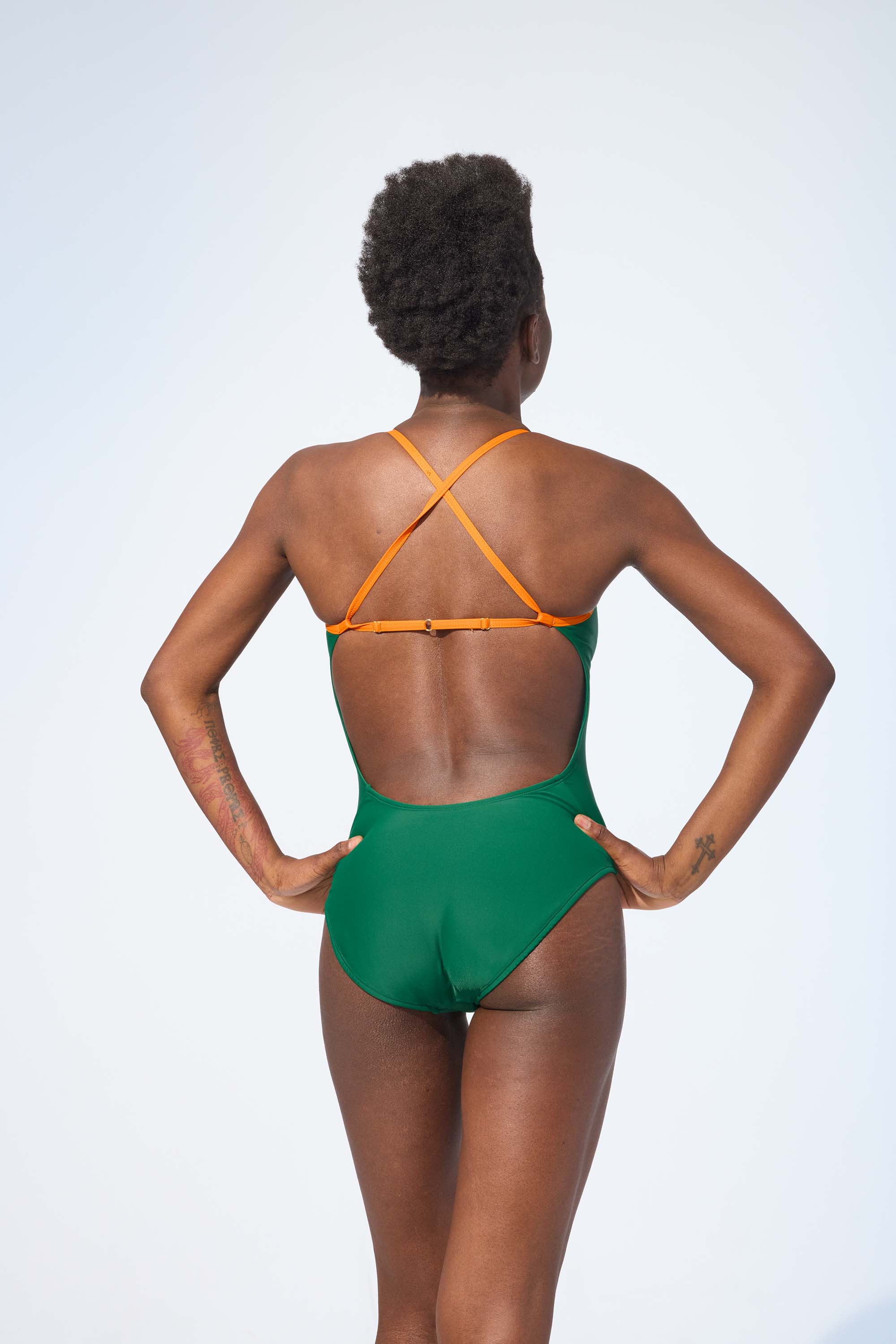 PAULINE - One piece in Forest green