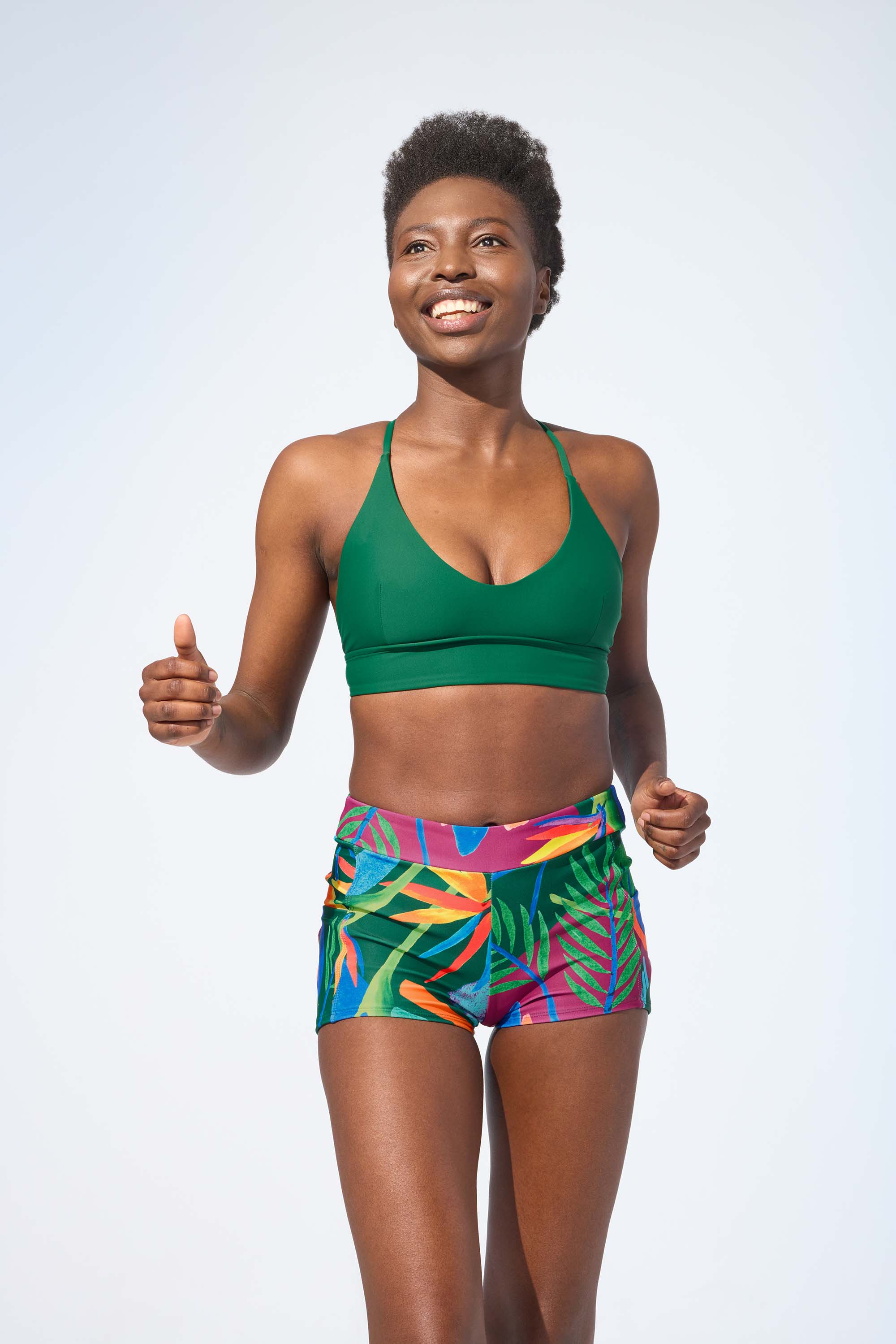 KAMALA - Bikini top in Forest green