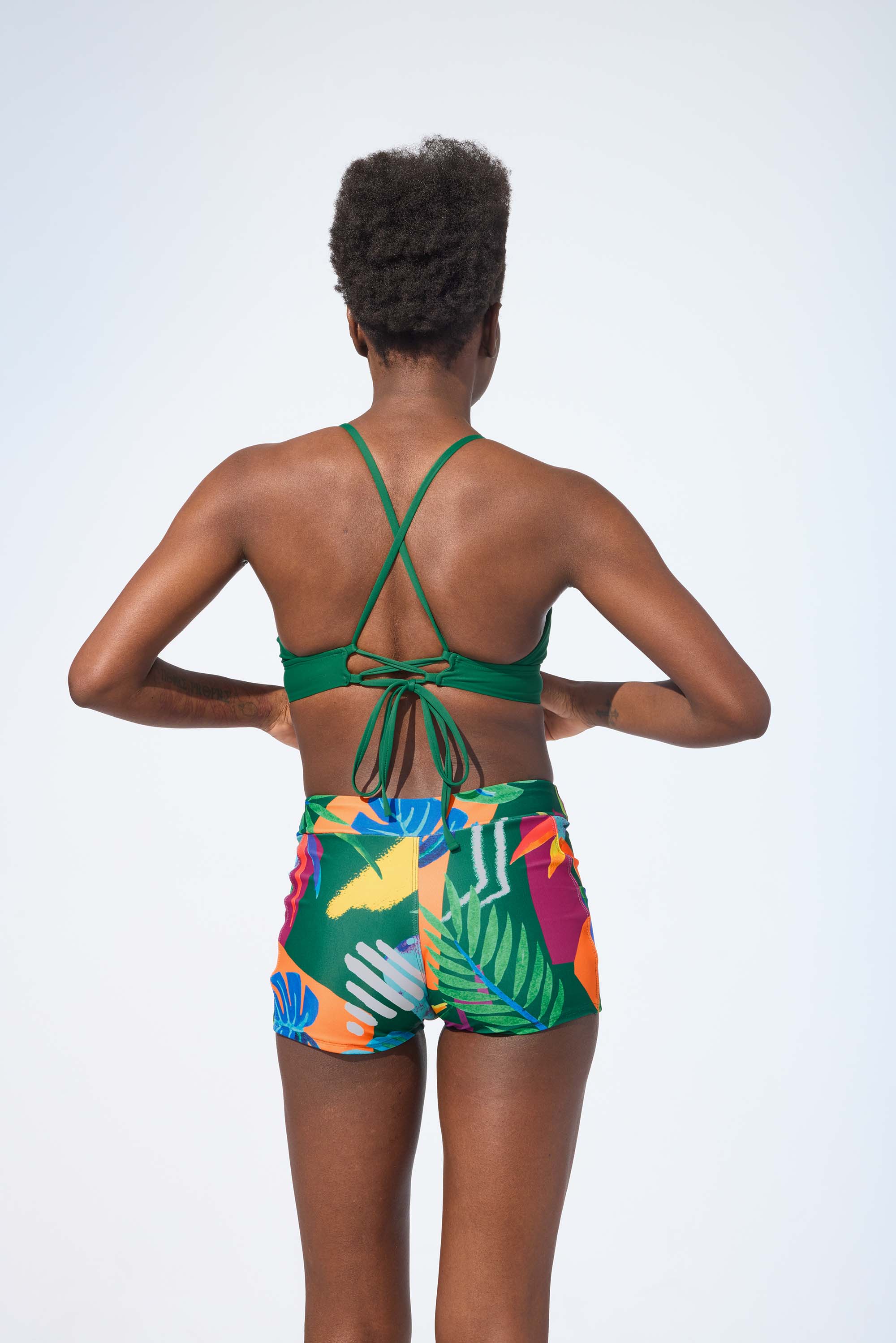 KAMALA - Bikini top in Forest green