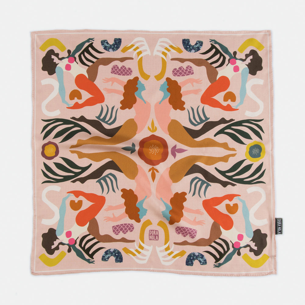 DORA NOLA - Neckerchief silk scarf - She/Her - 20" x 20"