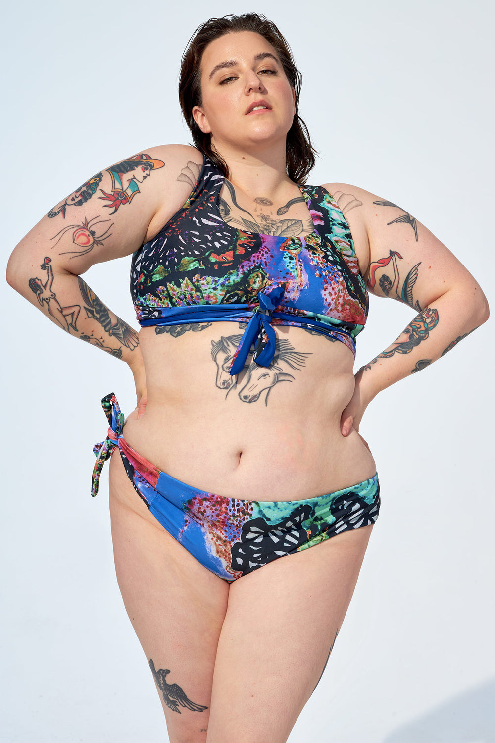 ELEANORE - Bikini bottom in Oscar print