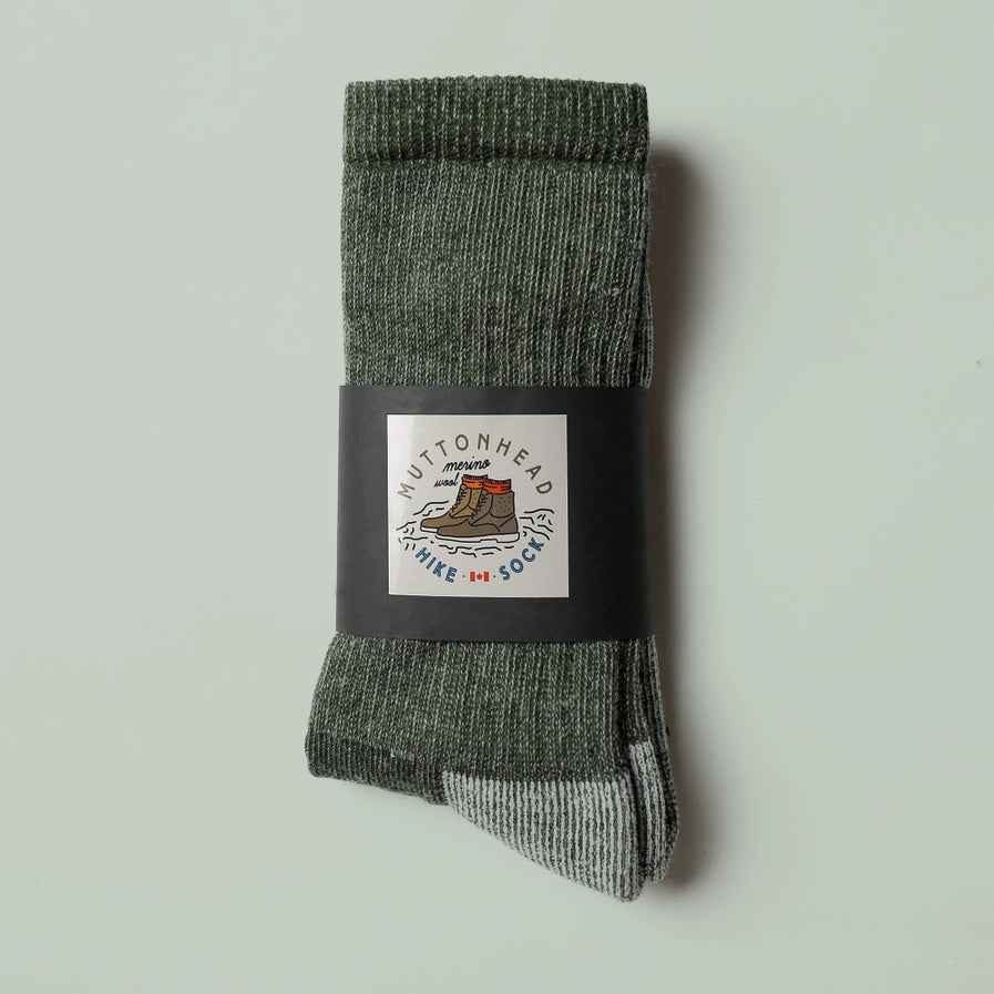 MUTTONHEAD - Merino mountain hiking socks - olive