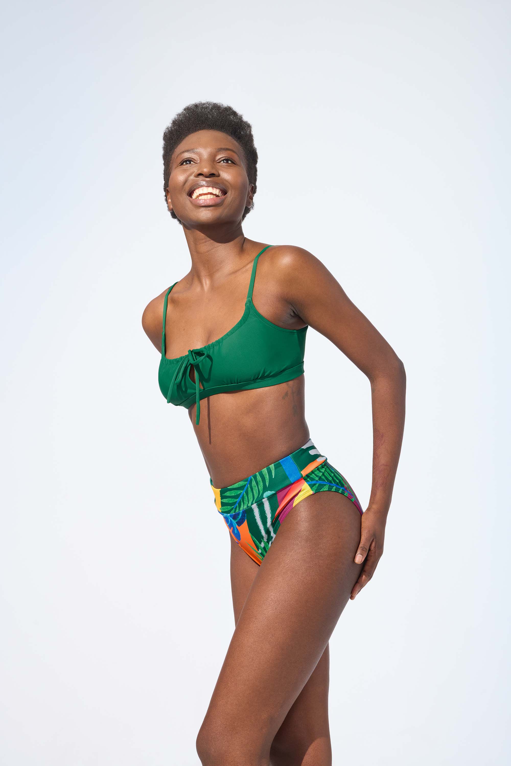 OPHELIA - Bikini top in Forest green