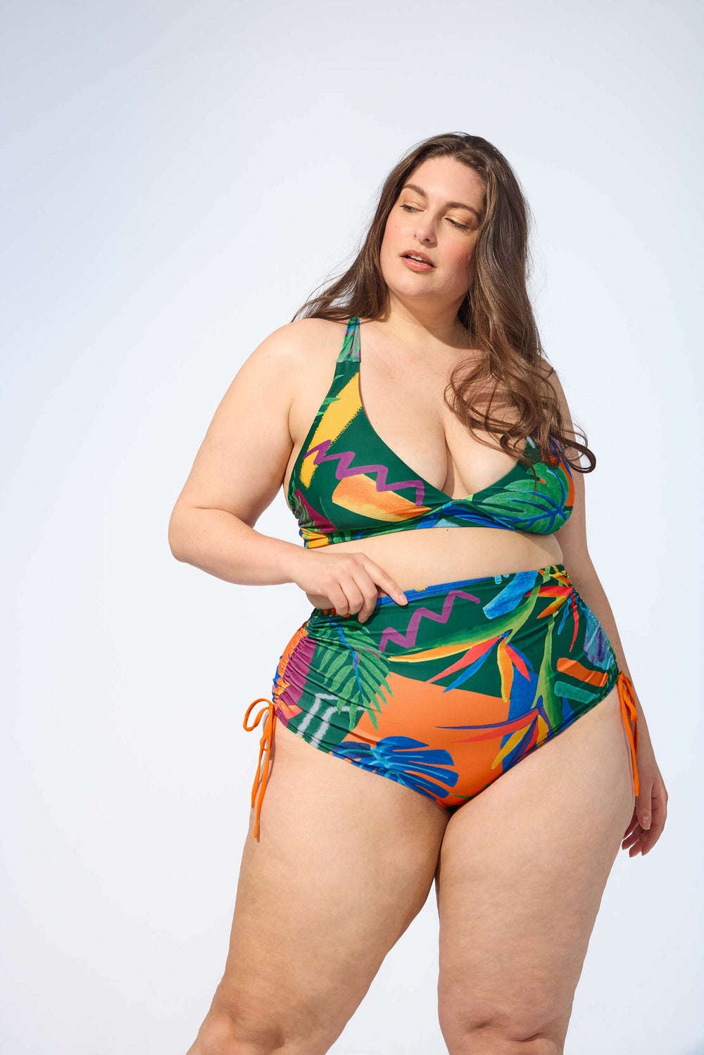 LAUREN - Bikini top in Essence print