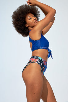 ANALIE – High waist bikini bottom in Oscar print