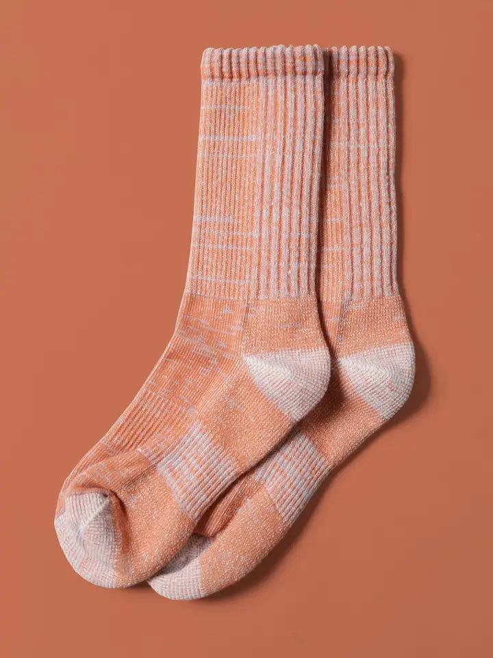 MUTTONHEAD - Merino Mountain Hiking Socks - Orange/Sky