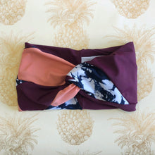 Twisted headband - color block Pink/Burgundy/Tie dye - Selfish swimwear Headband