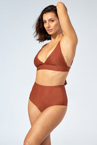 LAUREN - Bikini top in Chocolate brown - Selfish swimwear Top