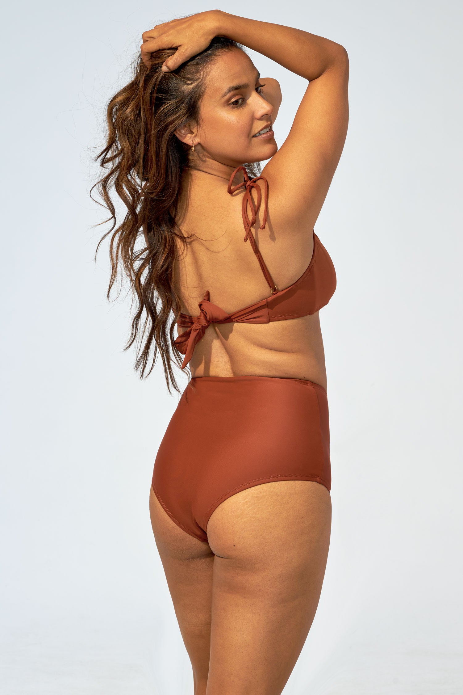 MANILLA - Strapless bikini top in Chocolate brown - Selfish swimwear Top
