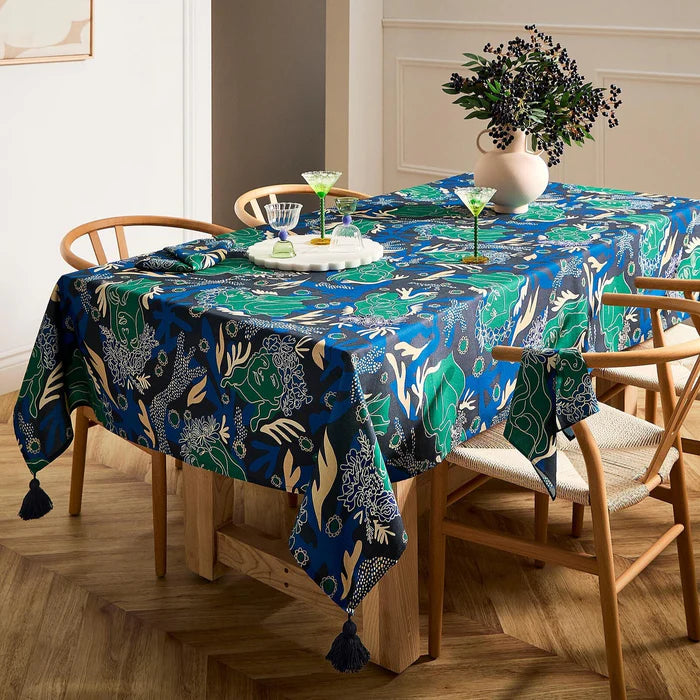 DORA NOLA - Tablecloth with pompoms
