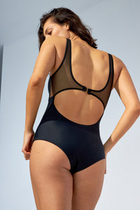NICOLE - One piece in Black and mesh - Selfish swimwear one piece