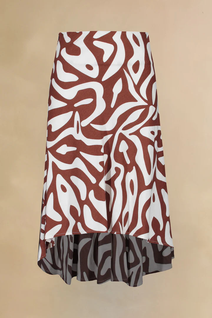 MARIGOLD - Salome skirt - brown wave