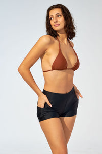 RACHEL REVERSIBLE – Bikini top in Ivory white and Chocolate brown - Selfish swimwear Top