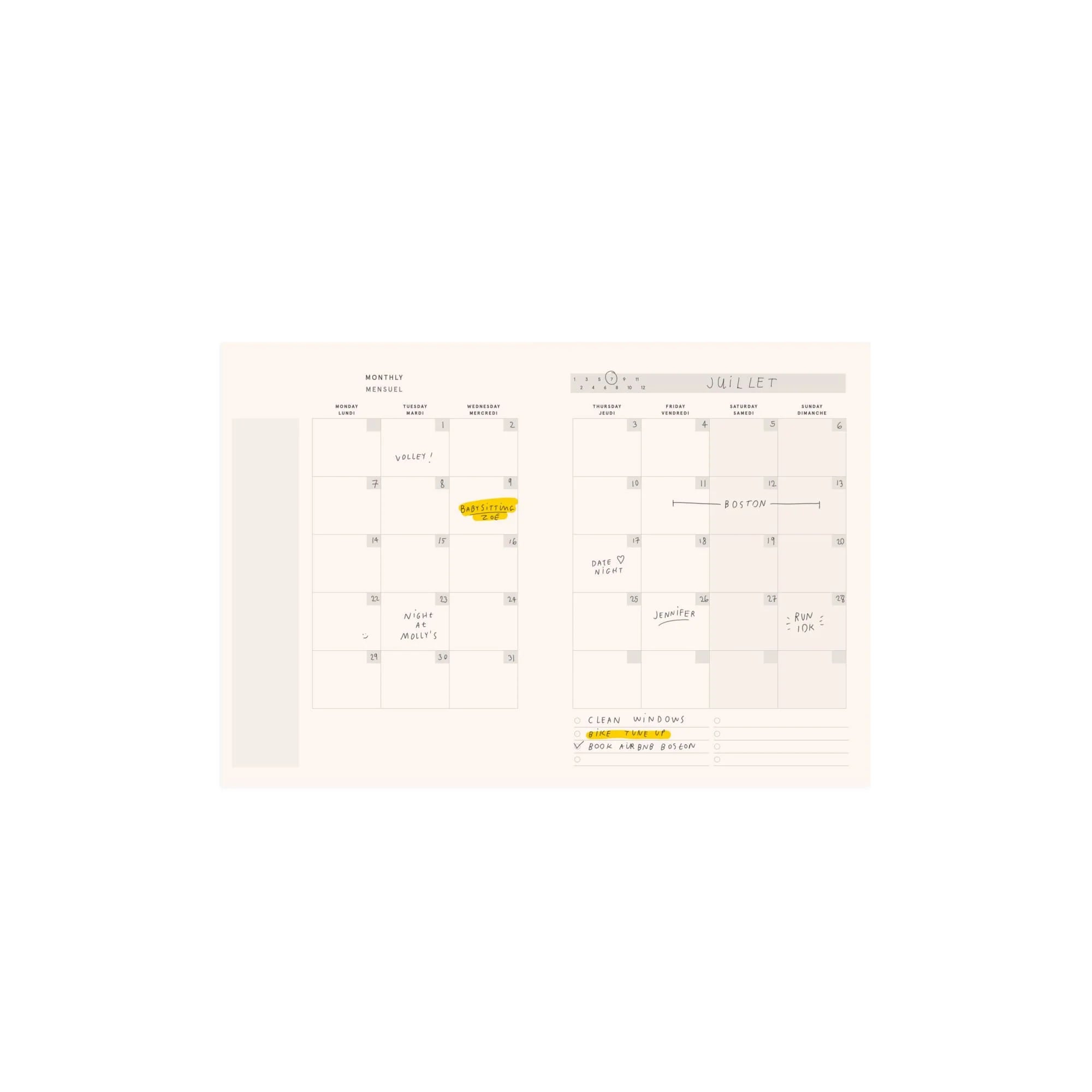 Undated planner - Greenery