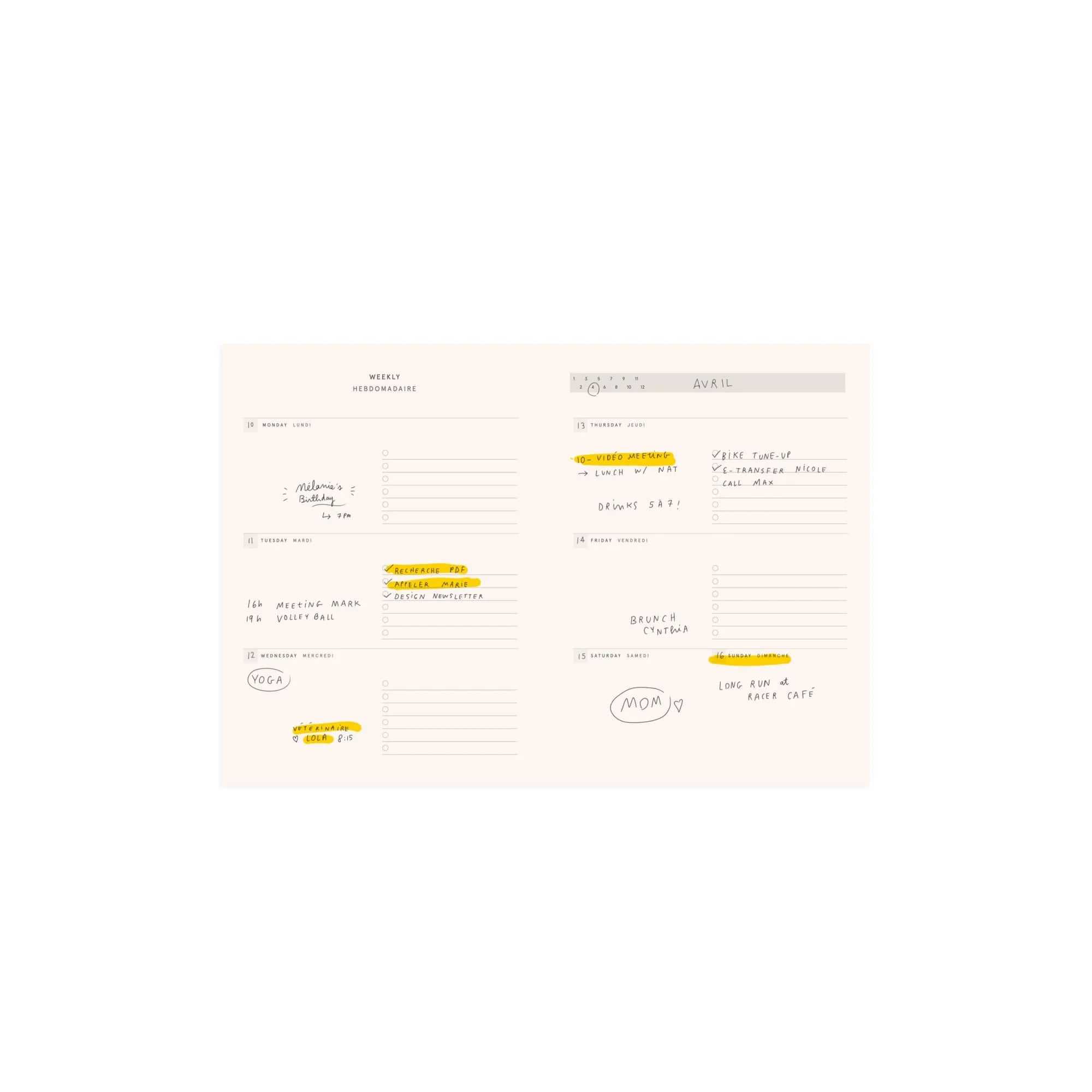 Undated planner - Greenery