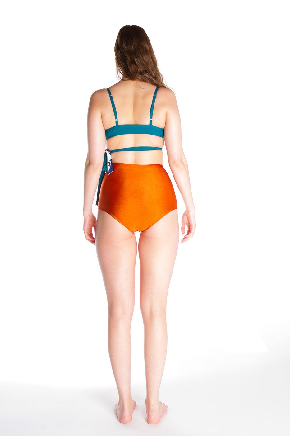 FLORENCE – Bikini high waist bottom in Bronze orange - Selfish swimwear Bottom