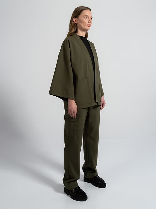 1ER MAI - Kimono black & green reversible