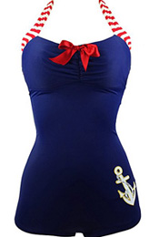 1950s sailor retro swimsuit