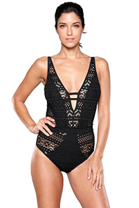 crochet one piece bathing suit