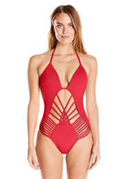 trendy cut out one piece swimwear