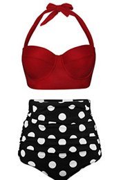 polkadot retro swimsuit