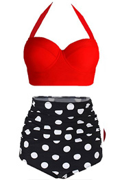 retro rockabilly polka dot unique bathing suit